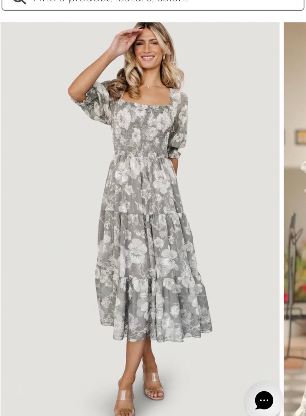 Baltic Born Fabian Jacquard Floral Midi Dress Sage Size Large NWT